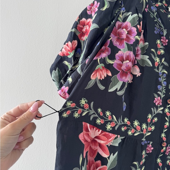 FARM RIO Belle Garden Black Mini Dress S - Picture 6 of 6